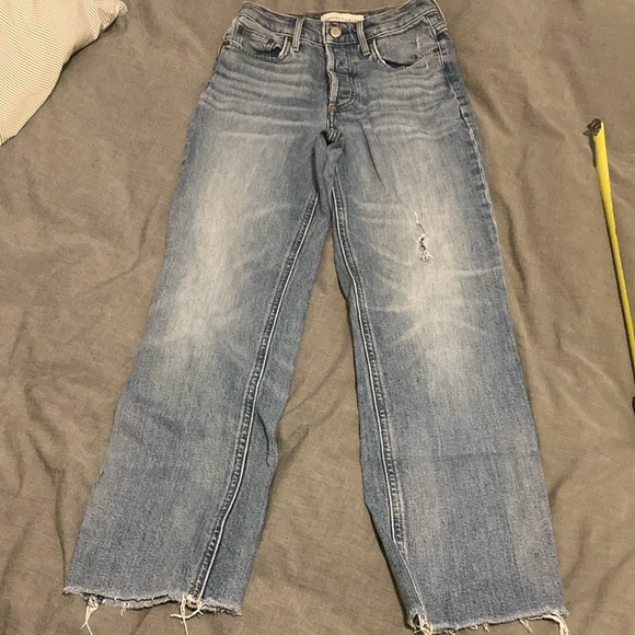 Denim Forum Arlington high rise straight jeans - Picture 1 of 9